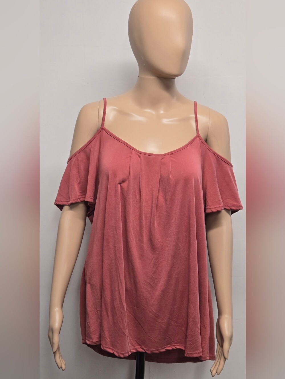 Mikey & Joey XL Top Off The Shoulder Short Sleeves Slinky Stretch Knit New